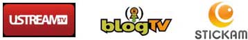 USTREAM, blogTV, STICKAM